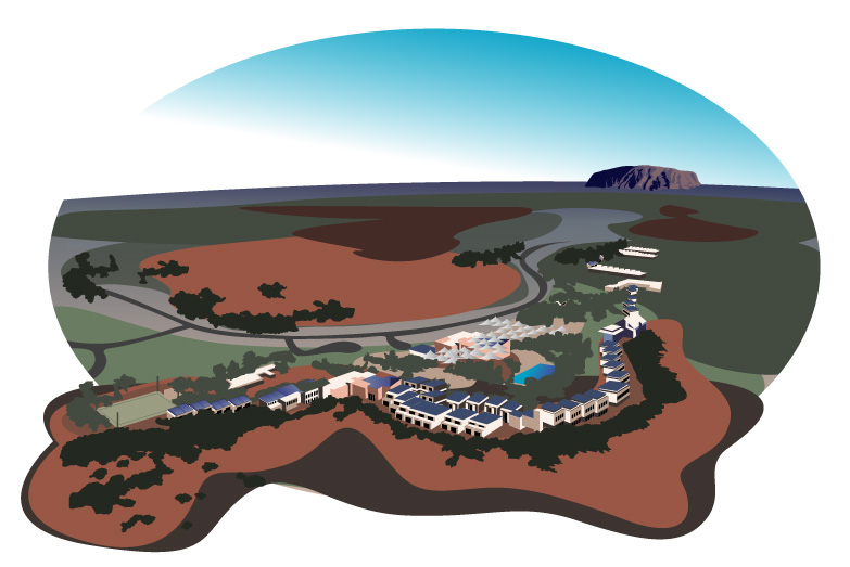 Ayers Rock resort at Yulara Township near ayers rock