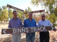 The naming of Binns Track with Mr. Binns the man it's named after.