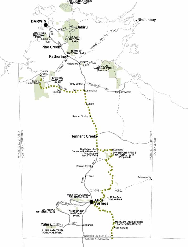 Map of Binns Track Australia